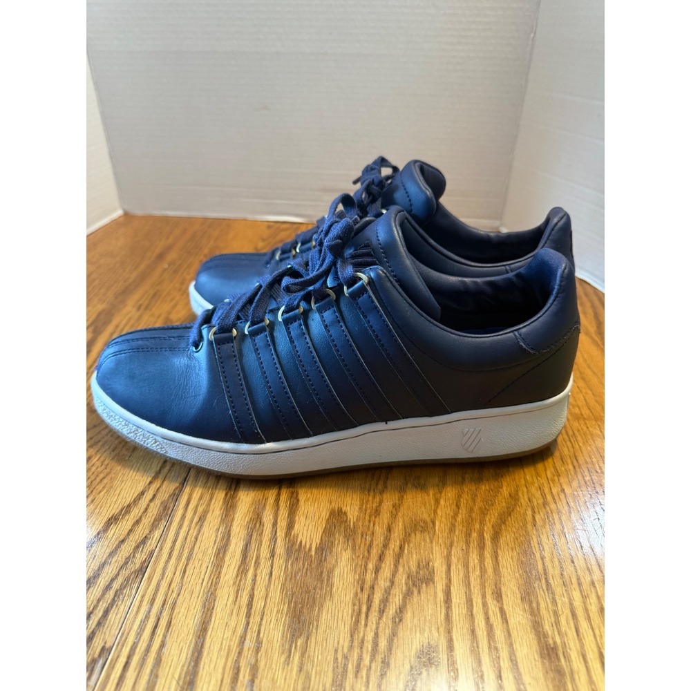 K-Swiss Classic VN Navy Blue Low Top Heritage Tennis Shoes 03343-417-M Mens 10.5